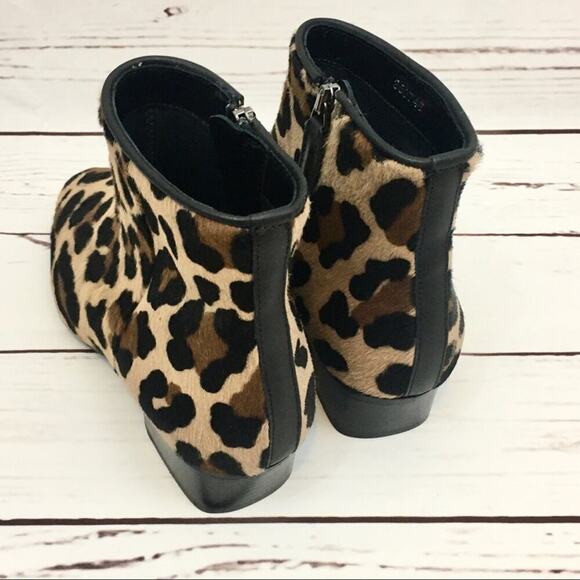 NEW 6 Aquatalia Fuoco Suede Leather Leopard Ankle Boots Booties - Picture 4 of 6